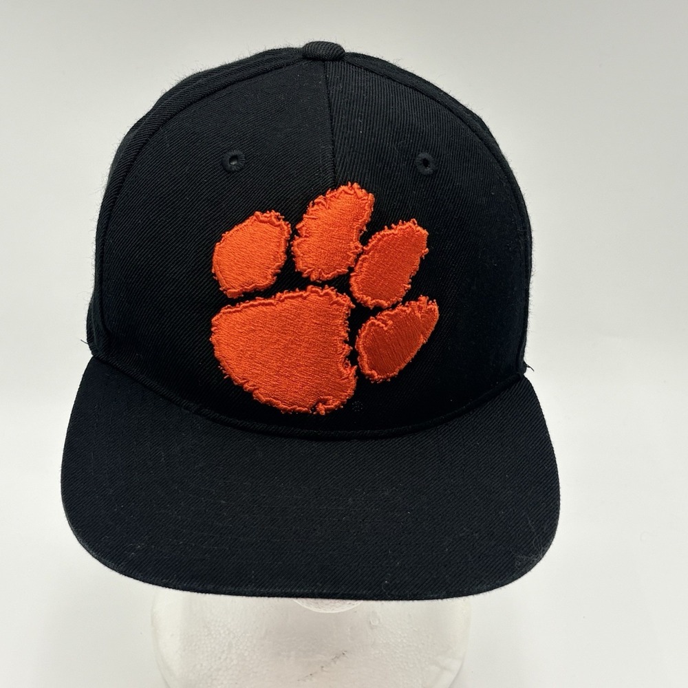 Zephyr Clemson Tigers Black SnapBack Wool Hat Paw Vintage Embroidered